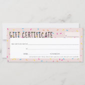 GIFT-CERTIFICAAT leuke leuke kleurrijke sprinkles (Voorkant)