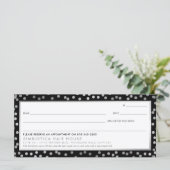 GIFT-CERTIFICAAT modern glazuur stip zilver zwart (Staand voorkant)