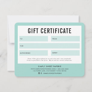 GIFT-CERTIFICAAT moderne business voucher munt