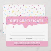 GIFT CERTIFICAAT schattig vorstmoes roze (Voorkant / Achterkant)