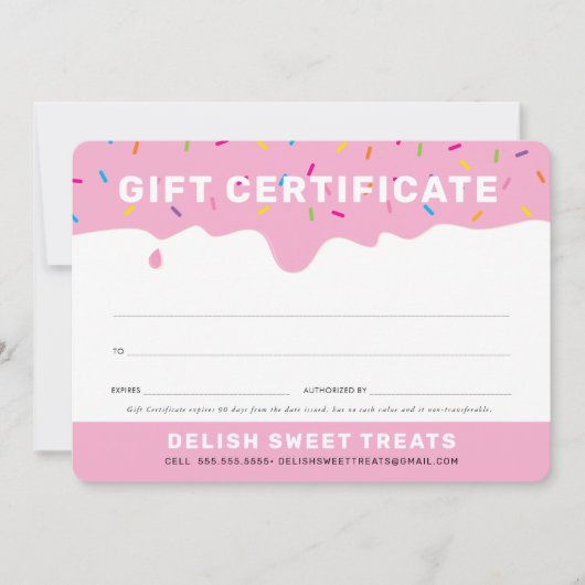 GIFT CERTIFICAAT schattig vorstmoes roze (Voorkant)