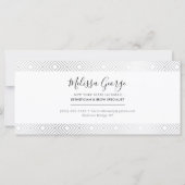 GIFT-CERTIFICAAT stijlvol, zilver geometrisch patr (Achterkant)