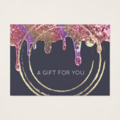 Gift Certificate Beauty Hair Makeup Gold Drivers Visitekaartje (Voorkant)