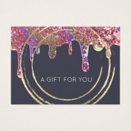 Gift Certificate Beauty Hair Makeup Gold Drivers Visitekaartje