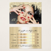 Gift Certificate Beauty Salon SPA Makeup Foto Visitekaartje (Voorkant /achterkant)