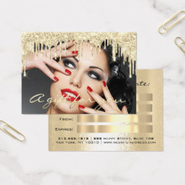 Gift Certificate Beauty Salon SPA Makeup Foto Visitekaartje