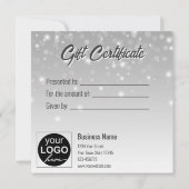 Gift Certificate Big Gold 2026 Holiday Gift Card (Achterkant)