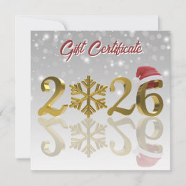 Gift Certificate Big Gold 2026 Holiday Gift Card
