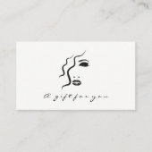 Gift Certificate Black White Gold Lashes Makeup Kortingskaartje (Voorkant)