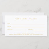 Gift Certificate (blauwe en goudvlinder) (Achterkant)