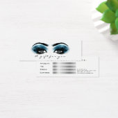 Gift Certificate Blue Marine White Lashes Makeup Mini Visitekaartjes (Bureau)