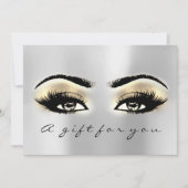Gift Certificate Brown Eye Gold Lash Beauty Makeup (Voorkant)