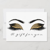 Gift Certificate Browns Gold Lashes White Makeup (Voorkant)