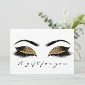 Gift Certificate Browns Gold Lashes White Makeup (Staand voorkant)