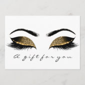 Gift Certificate Browns Gold Lashes White Makeup (Voorkant)