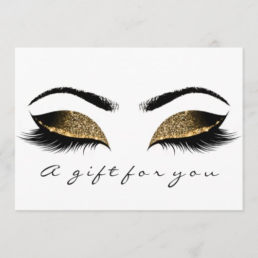 Gift Certificate Browns Gold Lashes White Makeup (Voorkant)
