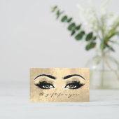 Gift Certificate Brows Makeup Gold Lashes Makeup Kortingskaartje (Staand voorkant)