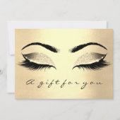 Gift Certificate Champaign Gold Lash Beauty Makeup (Voorkant)