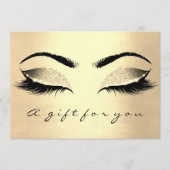Gift Certificate Champaign Gold Lash Beauty Makeup (Voorkant)