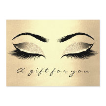 Gift Certificate Champaign Gold Lash Beauty Makeup