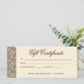 Gift Certificate Cherry Blossom Floral Cream Beige (Staand voorkant)