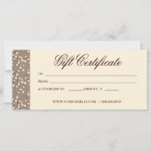 Gift Certificate Cherry Blossom Floral Cream Beige (Voorkant)