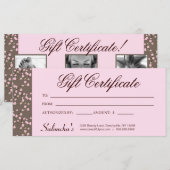 Gift Certificate Cherry Blossom Massage Salon Pink (Voorkant / Achterkant)