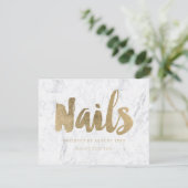 Gift certificate chic faux Gold girly Nails marmer (Staand voorkant)
