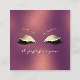 Gift Certificate Copper Gold Lashes Makeup Eye Kortingskaartje