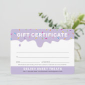 GIFT CERTIFICATE frosting color sprinkles lilac (Staand voorkant)