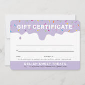 GIFT CERTIFICATE frosting color sprinkles lilac (Voorkant)