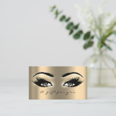 Gift Certificate Gift Gold Lashes Makeup Artist Kortingskaartje (Staand voorkant)
