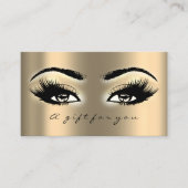 Gift Certificate Gift Gold Lashes Makeup Artist Kortingskaartje (Voorkant)