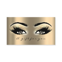 Gift Certificate Gift Gold Lashes Makeup Artist