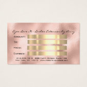 Gift Certificate Glass Blush Lash Extension Makeup Visitekaartje (Achterkant)