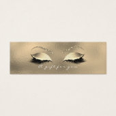 Gift Certificate Glass Faux Gold Lashes Makeup Mini Visitekaartjes (Voorkant)