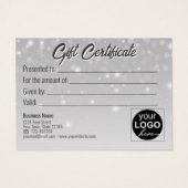 Gift Certificate Gold Big 2026 New Year Gift Card Visitekaartje (Achterkant)
