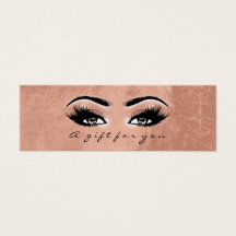 Gift Certificate Gold Copper Lashes Makeup Artist