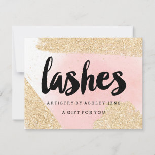 Gift certificate gold glitter roze zweetrietschrif