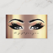 Gift Certificate Gold Roos Coral Lashes Makeup Kortingskaartje (Voorkant)