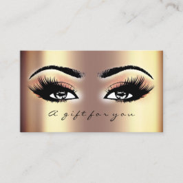 Gift Certificate Gold Roos Coral Lashes Makeup Kortingskaartje