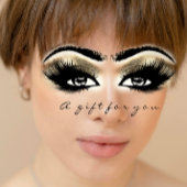 Gift Certificate Gold White Lash Extension Makeup Kaart