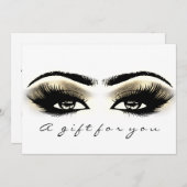 Gift Certificate Gold White Lash Eyes Makeup (Voorkant / Achterkant)