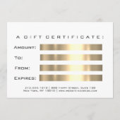 Gift Certificate Gold White Lash Eyes Makeup (Achterkant)