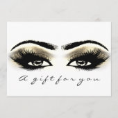Gift Certificate Gold White Lash Eyes Makeup (Voorkant)