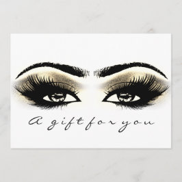 Gift Certificate Gold White Lash Eyes Makeup