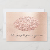 Gift Certificate Grey Roos Gold Confetti Kiss Lips (Voorkant)
