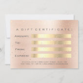 Gift Certificate Grey Roos Gold Confetti Kiss Lips (Achterkant)