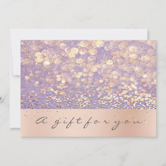 Gift Certificate Grey Roos Gold Confetti Lavender (Voorkant)