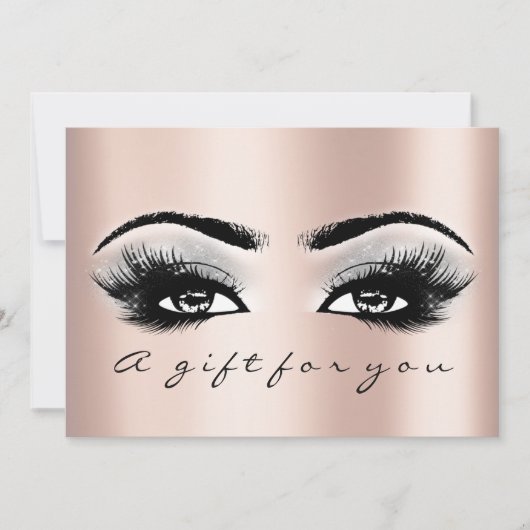 Gift Certificate Grey Roos Lashes Beauty Makeup (Voorkant)